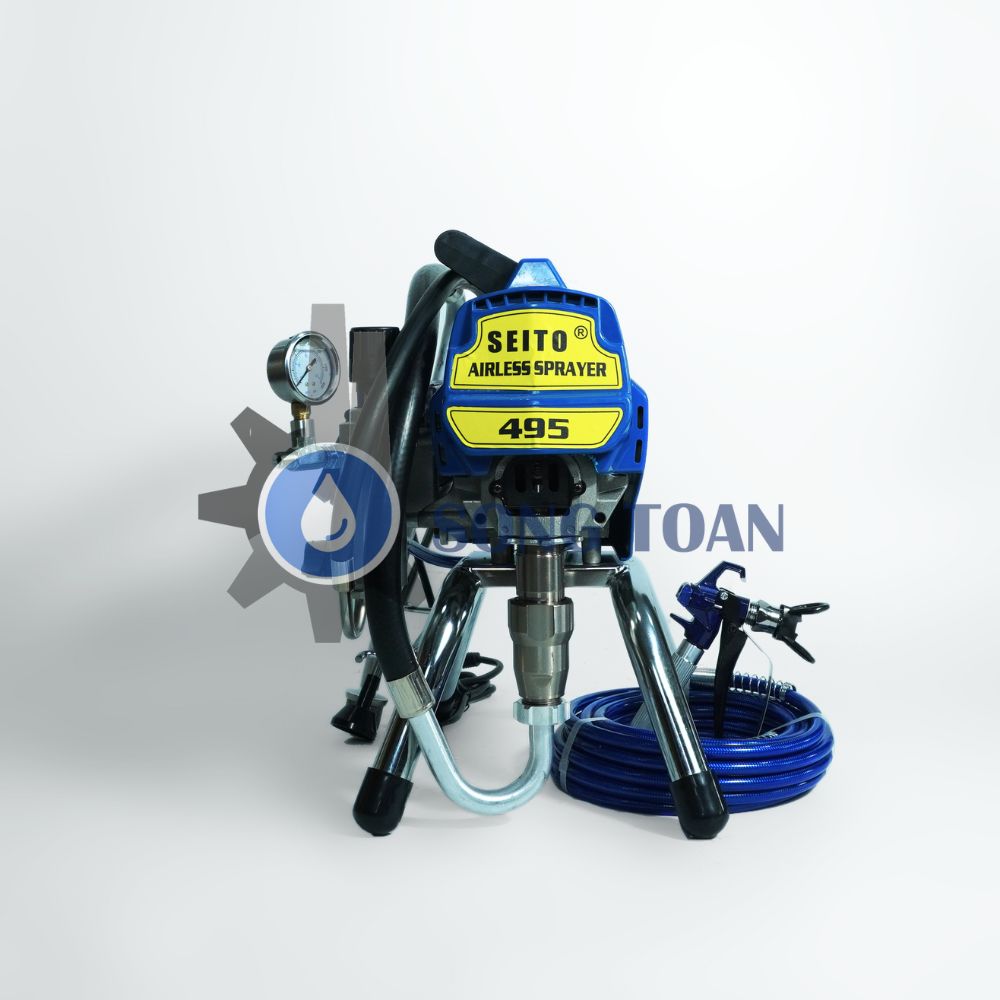 máy phun sơn dầu, sơn epoxy loãng 495